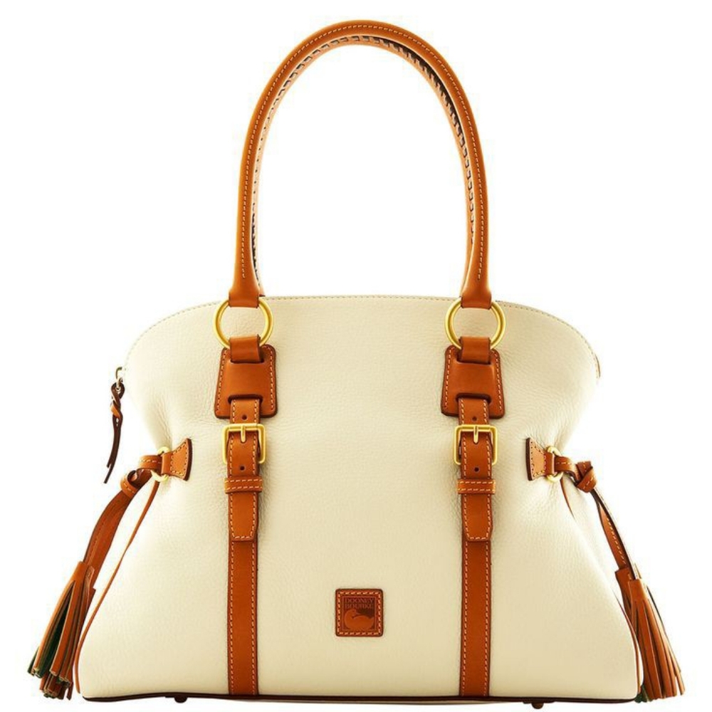 Dooney & Bourke Florentine Leather Domed Buckle Satchel